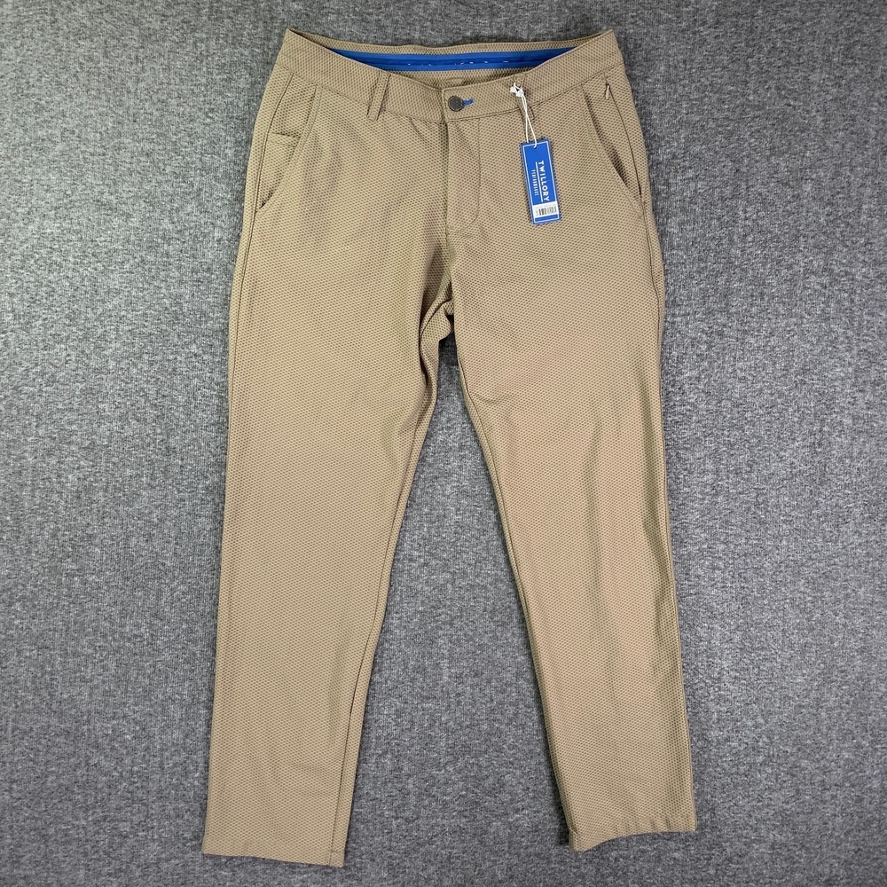 Twillory Air Pants Men 31x30 Brown Performance Brown Stretch Tailored NEW